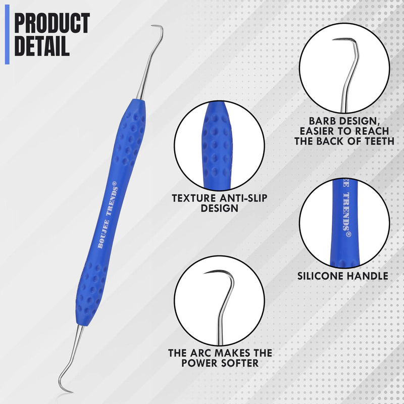 Professional Dental Tools Tartar Scraper For Dentist, Personal and Pets Use Plaque Remover With Comfortable Grip, Double ended Silicon Grip Scaler - PawsPlanet Australia