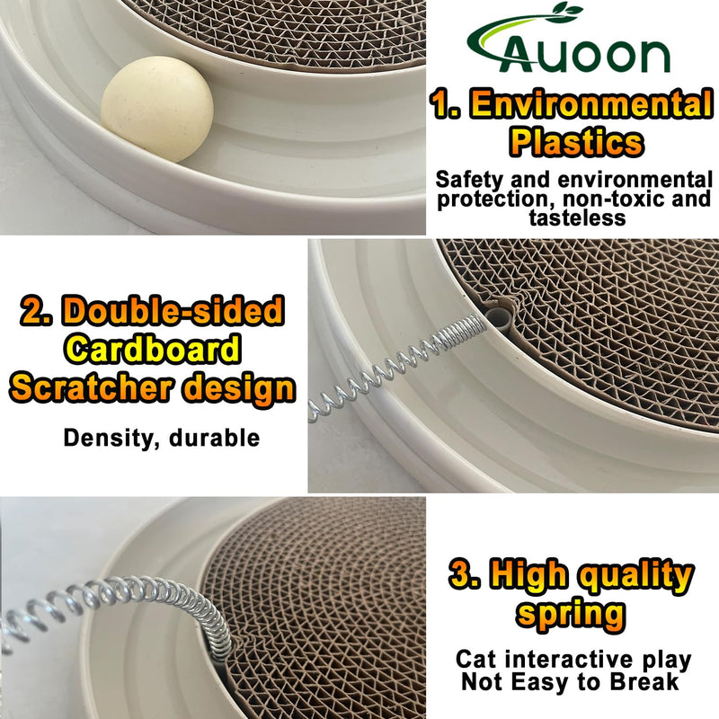 AUOON Cat Scratcher Toy, Cat Toy, Scratch pad,Scratching Toy,Post Pad Interactive Training Exercise Mouse Play Toy with Ball (Milk Shake) Milk Shake - PawsPlanet Australia