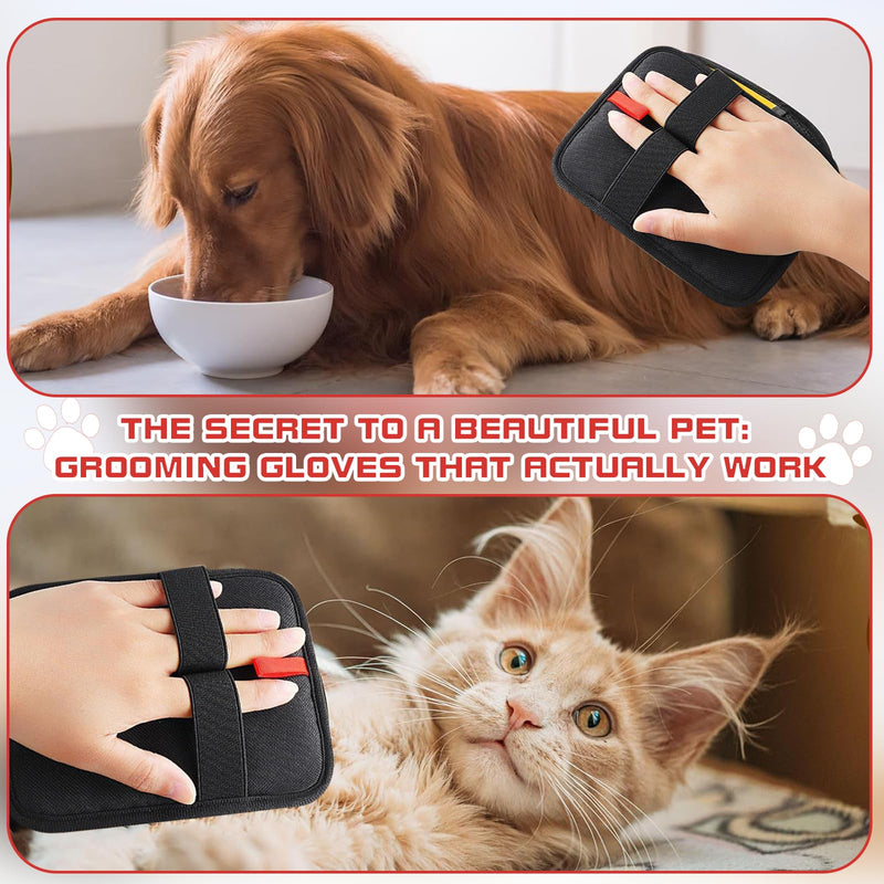 2 Pcs Pet Hair Removal Glovem, Electrostatic Cats and Dogs Pet Hair Removal Tool, Reusable Quick De-Shedding Gloves for Couch, Clothing, Carpet, Furniture, Car Seats - PawsPlanet Australia