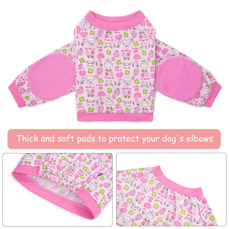 Dog Recovery Shirt for Front Legs, Dog Elbowpads Sleeve Protect Dogs Elbows Arms,Stop Licking Joints After Surgery, Help with Injury Healing Covers The Wound, Cone Alternatives (Pink, 5XL) Sweet Pink 5X-Large - PawsPlanet Australia