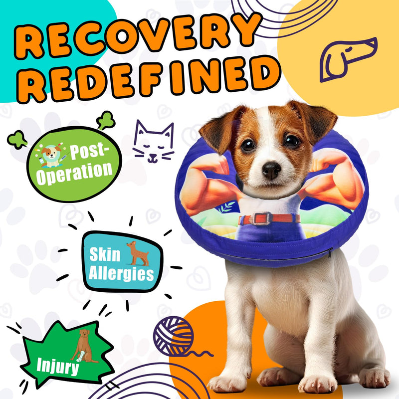 XL Large Dog Cone Collar for Dogs and Cats Inflatable Dog Donut Collar for After Surgery Recovery Soft Dog Cone for Small Medium Large Dogs Does not Impede Vision XL - PawsPlanet Australia