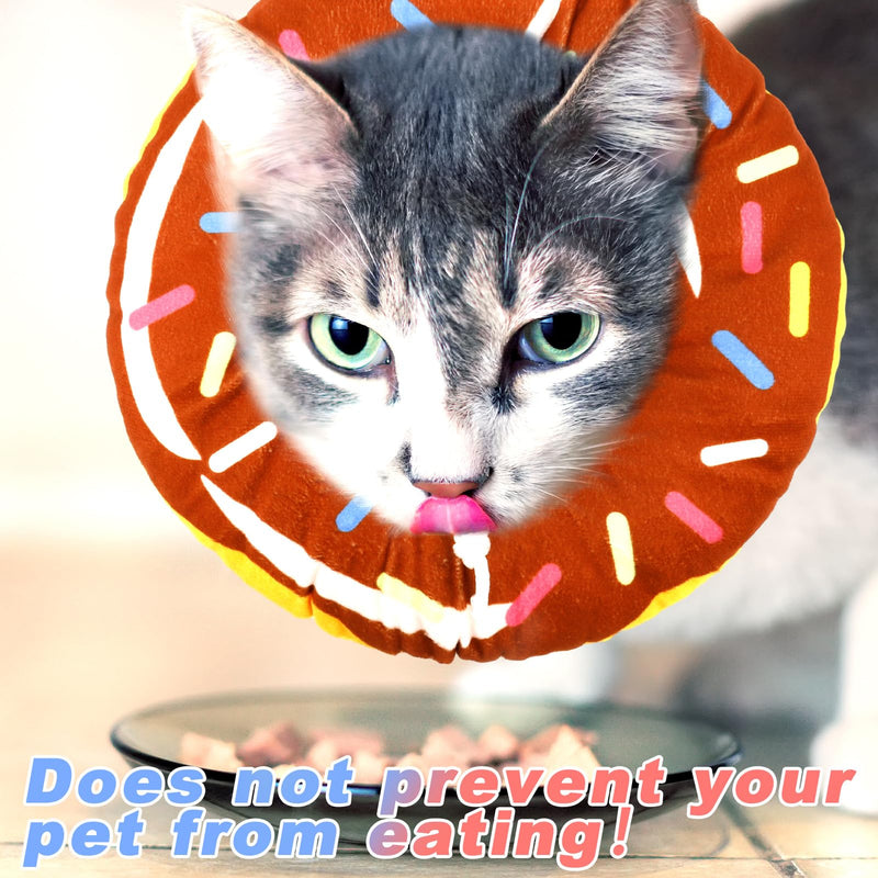 Cat Cone Collar Soft,Donut Pet Recovery Collar for Wound Healing,Adjustable Protective Cat Donut Collar After Surgery Neck Pillow Elizabethan Collars for Kitten,Puppy and Dogs Medium coffee - PawsPlanet Australia
