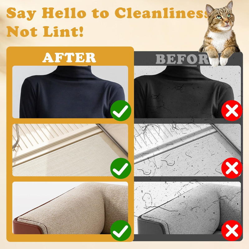 2 Pcs Static Pet Hair Removal Gloves,electrostatic Pet Hair Remover, Reusable Double Sided Cat Dog Grooming Gloves Tool for Couch,Furniture, Carpet, Car Seat
