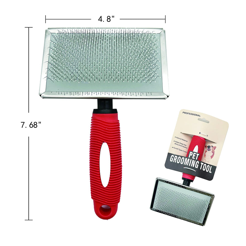 Gentle Slicker Brush for Dogs & Cats with Sensitive Skin, Protective Round Tips for Pain-Free Grooming, Removes Mats & Loose Undercoat, Ideal for Labradoodles & Short to Medium Haired Dogs - PawsPlanet Australia