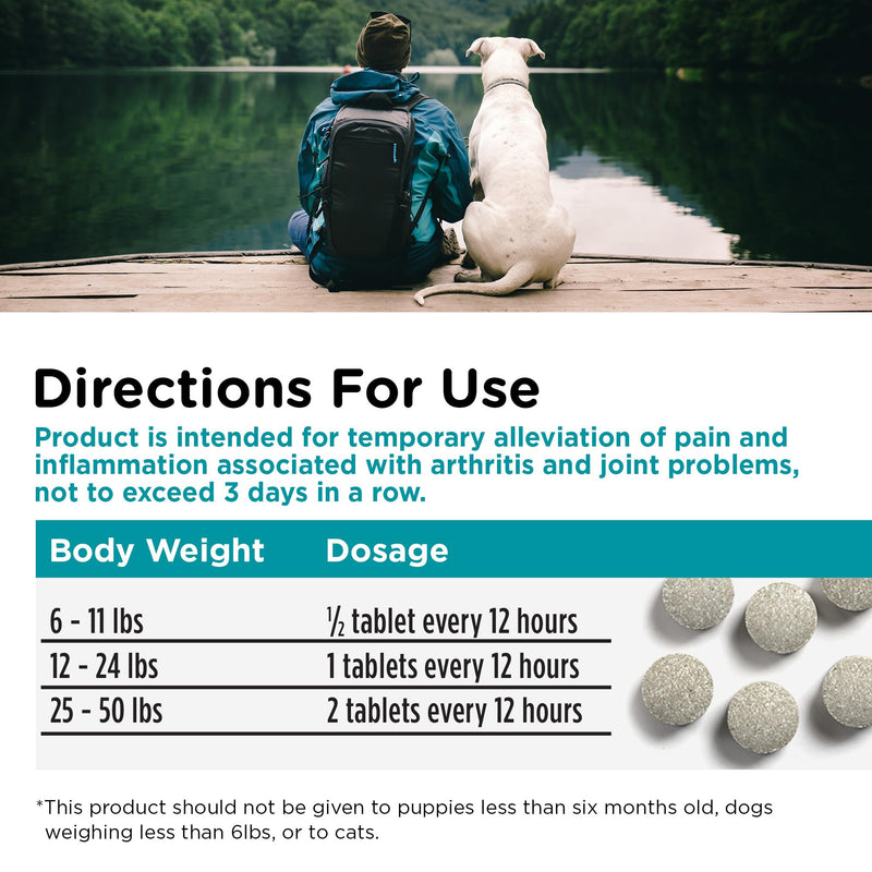 Nutri-Vet Aspirin for Dogs, Arthritis Pain Relief, Small Dog Aspirin, Inflammation Relief, Joint Support for Seniors, 120mg per Tablet, Under 50 lbs, 100 Count