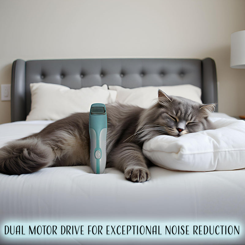 2 in 1 Cat Butt Trimmer & Vacuum, Low Noise Vacuum Suction, 2-Speed Quiet Pet Groomer, USB Rechargeable - PawsPlanet Australia