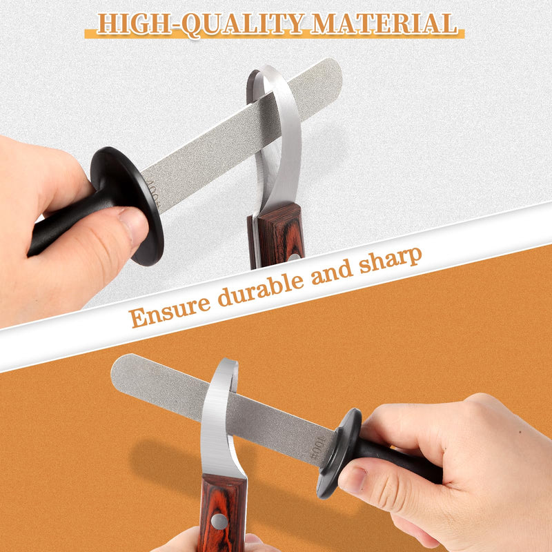 Hoof Knife with Sharpener,Farrier Tool Kit,Double Edged Hoof Trimming Knife with Wooden Handle, High-Carbon Steel Blade Hoof Knife for Horses - PawsPlanet Australia