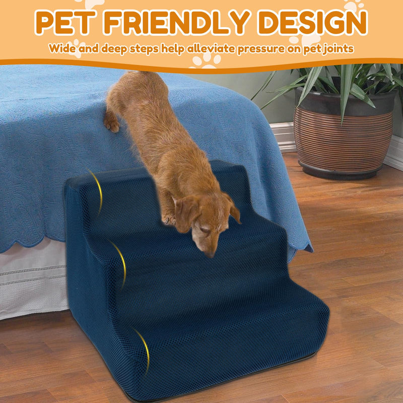 Dog Steps for Sofa Low Bed Couch, Washable Dog Stairs Step, Portable Pet Step Stairs Puppy Ramp Cat Scratching, Practical Puppy Stairs, High Density Foam Portable Pet Bed Couch - PawsPlanet Australia