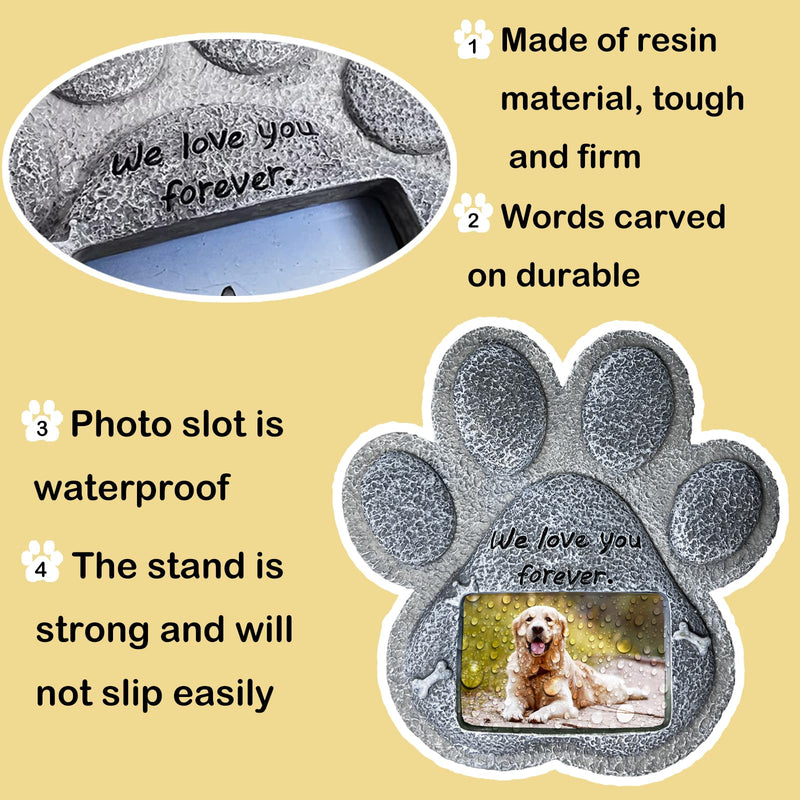 Pet Memorial Stones for Dogs,Loss of Dog Sympathy Gift Indoor Display,Pet Grave Markers Dog Bereavement Gifts Outdoor Tombstone Paw Shaped Carve We Love You Forever Dog‘s Paw - PawsPlanet Australia