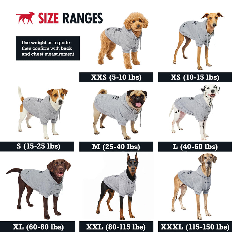 Tuff Pupper Dog Hoodie | Premium Quality Insulated Fabric | Ultra Soft Interior for Superior Comfort | Elastic Cuffs & Drawstring for Warmth | Stretch Fit Suitable for All Breeds (Gray, L) 40-60 lbs (Large) Heather Grey - PawsPlanet Australia