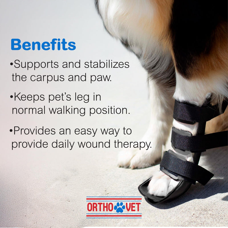 Standard Front Leg Brace for Dogs with Injuries, Arthritis, or Licking Prevention, Durable & Lightweight Post-Surgery Protection for Pets - XXS XX-Small