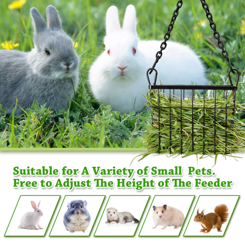 Rabbit hay feeder Sangle Sopffy 2PCS, guinea pig hay feeder with Metal Frame for Guinea Pig Chinchilla bunny, hay feeder rabbit, Chinchilla cage accessories - PawsPlanet Australia