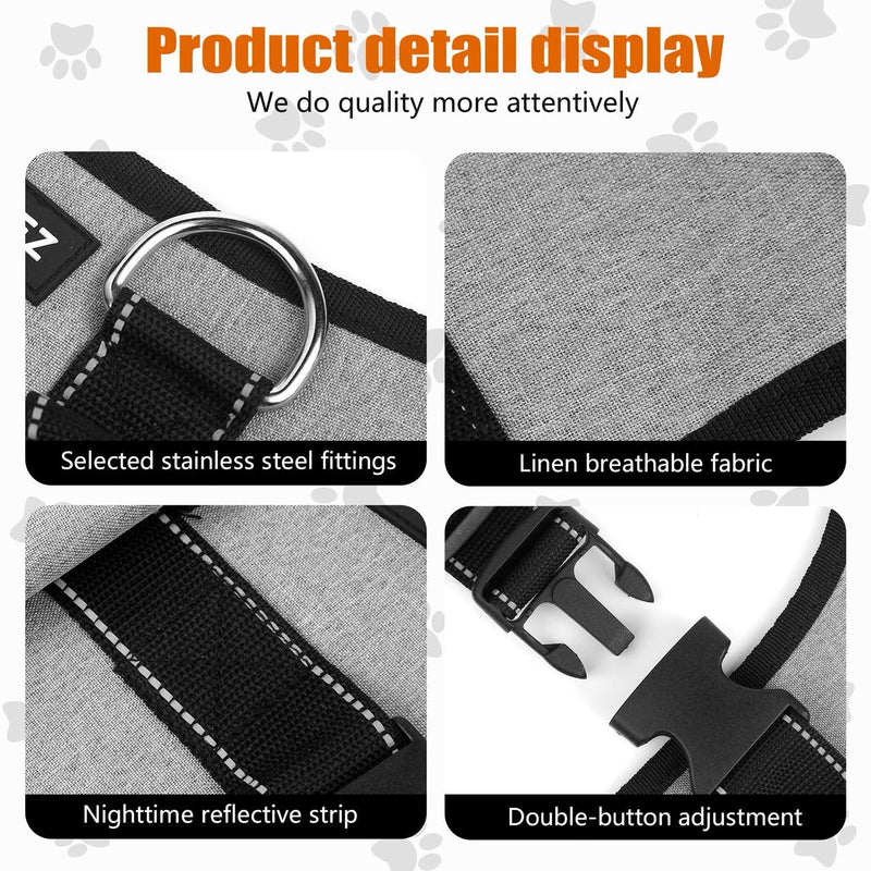 Ayquez Dog Lift Harness with Storage and Transport Bag, Dog Harness with Handle for Lifting & Hip dysplasia, arnés para Perros pequeños, pechera para Perros (Gray, M) Gray - PawsPlanet Australia