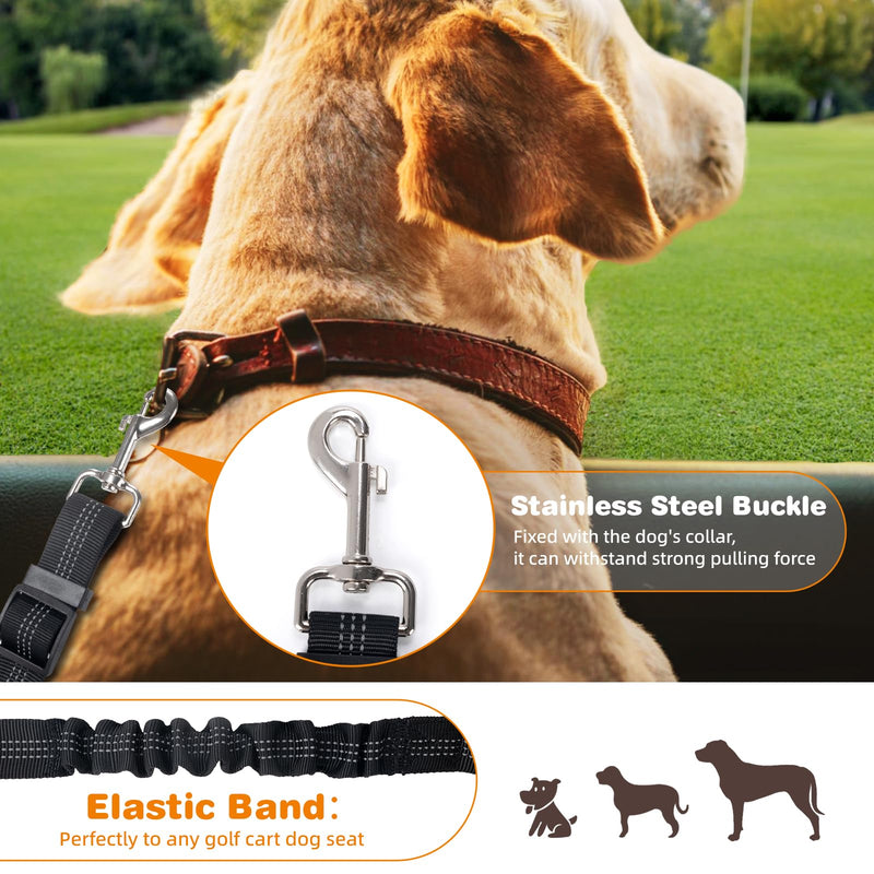Doggie Seat Leash for Golf Cart, Golf Cart Dog Seat Harness Belt, Stop Dogs Golf Cart Accident by Keeping Dogs from Jumping Off - PawsPlanet Australia