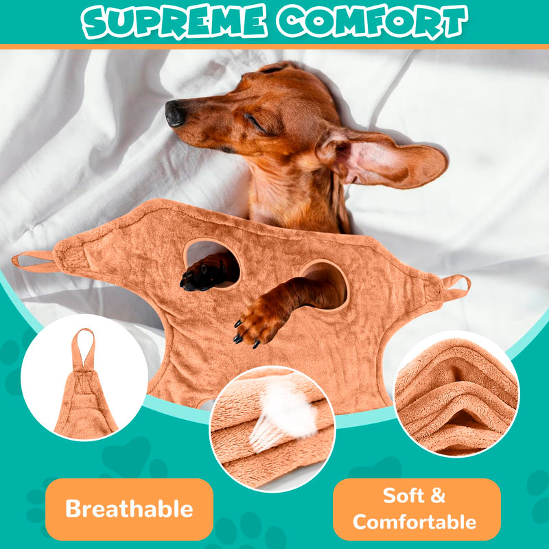 Dog Grooming Kit, Dog Grooming Supplies, Dog Grooming Hammock, Dog Grooming Harness, Dog Nail Clippers, Dog Nail Grinder, Hooks, Dog Hammock Kit for Nail Trimming/Hair Trimming(Coffee, S) Coffee - PawsPlanet Australia