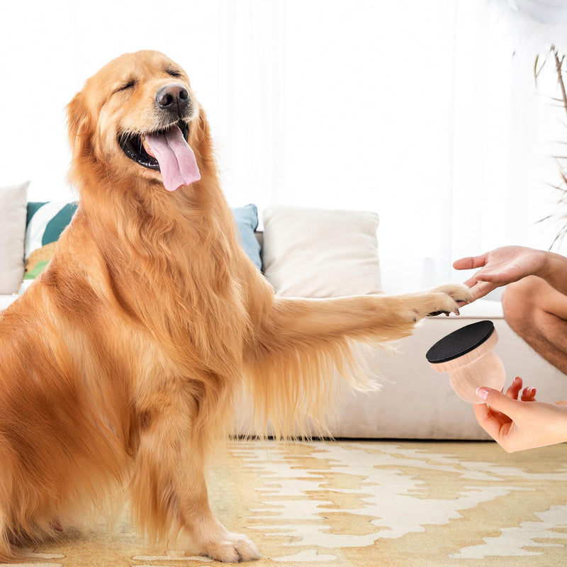 Dog Nail File Dog Scratch Board for Nails Wooden Handicraft Cat Dog Nail Scratch Pad with 4 Pcs Replaceable Sandpaper Dog Trainning Accessories Stress Free Nail Filing for Dogs(Wood) Wood - PawsPlanet Australia