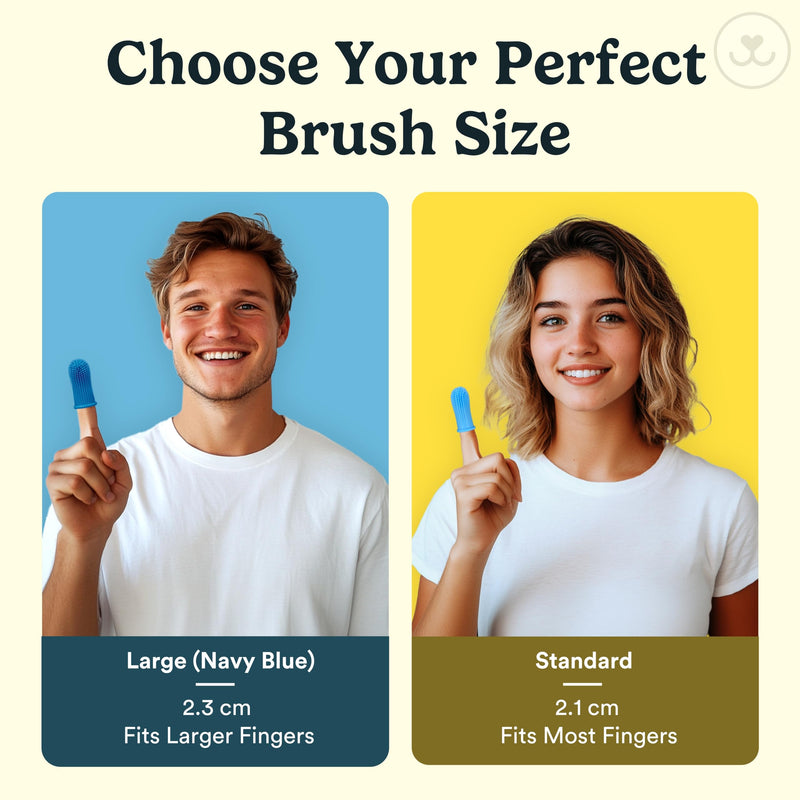 Jasper Dog Toothbrush, 360 Degree Pet Tooth Brushing Kit, Cat Toothbrush, Canine Dental Care & Teeth Cleaning Kit, Pet Finger Tooth Brush, Use with Dog Toothpaste, 16-Pack Blue Blue (16pack) - PawsPlanet Australia