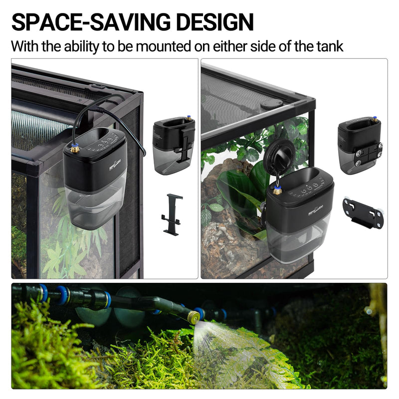 REPTI ZOO 800ml Reptile Mister Fogger Portable Mister for Reptile Tank Reptile Enclosure Misting System Terrarium Mister with 2PCS Nozzles for Reptiles/Amphibians - PawsPlanet Australia