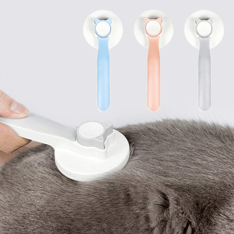 Cat Grooming Brush Slicker Brush for Pet Self Cleaning Hair Removal with Stainless Steel Needles Shedding & De-Matting Tool Hair Remover for Pet Dogs Cats (Blue) Blue - PawsPlanet Australia