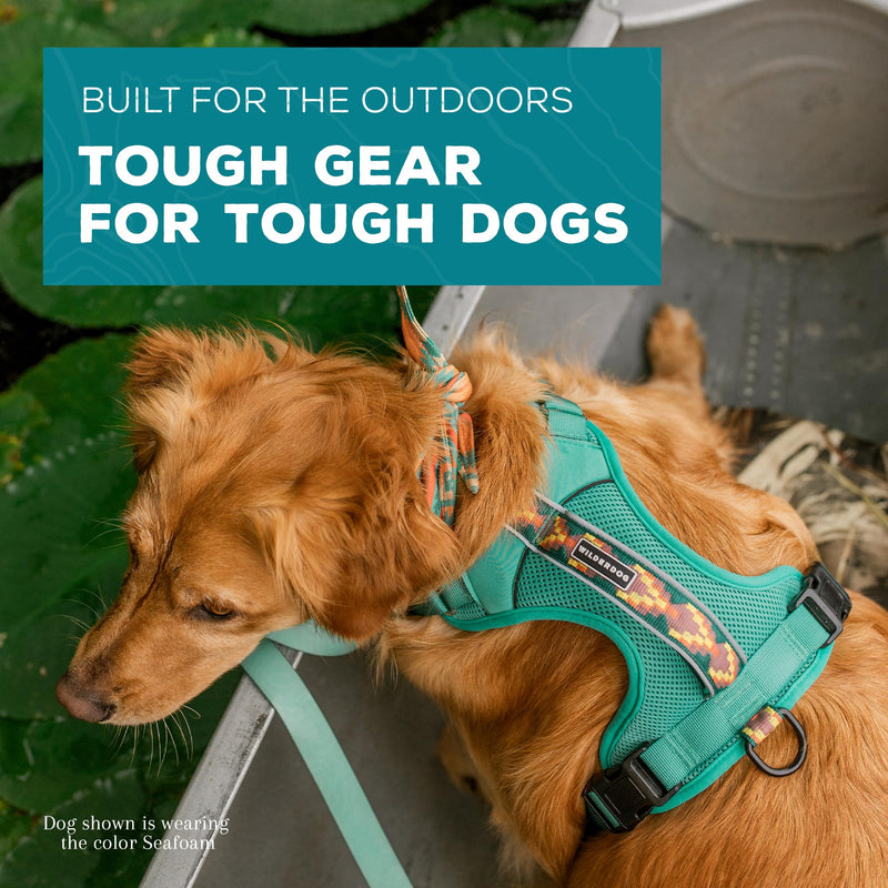 Wilderdog Lightweight Dog Harness with Reflective Straps - Medium - Seafoam - PawsPlanet Australia