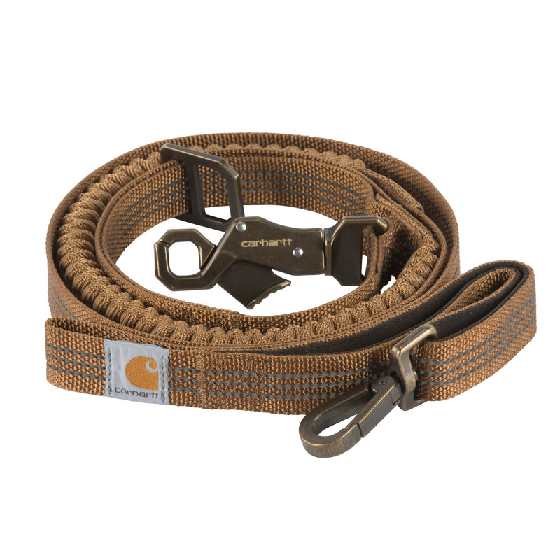 Carhartt Shock Absorbing Dog Leash Carhartt Brown/Brushed Brass Large