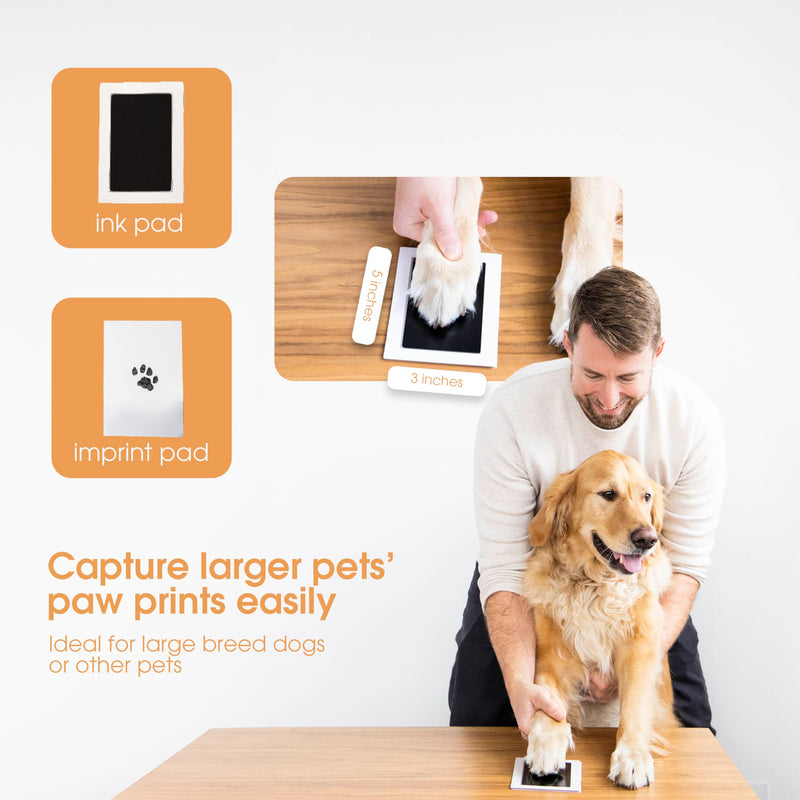 Pearhead Pet Clean-Touch Ink Pad, Medium/Large, Black Ink Pad for Cats or Dogs, Pet Owner, Pet Owner Must Have Item, Pet Memory Keepsake, for Medium to Large Pets Medium/Large Pet Ink Pad, Black - PawsPlanet Australia