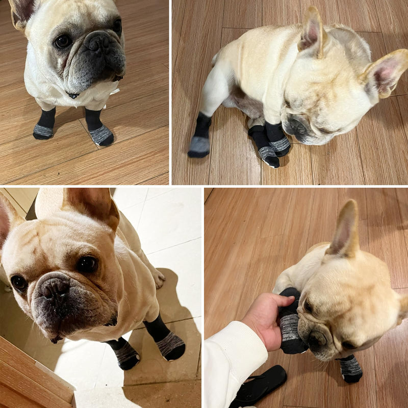 Anti Slip Paw Protectors Dog Socks,Non-Slip Dog Socks with Adjustable Straps,Traction Control for Indoor on Hardwood Floor Wear,Pet Paw Protector for Small Medium Large Dogs (A, S) A - PawsPlanet Australia