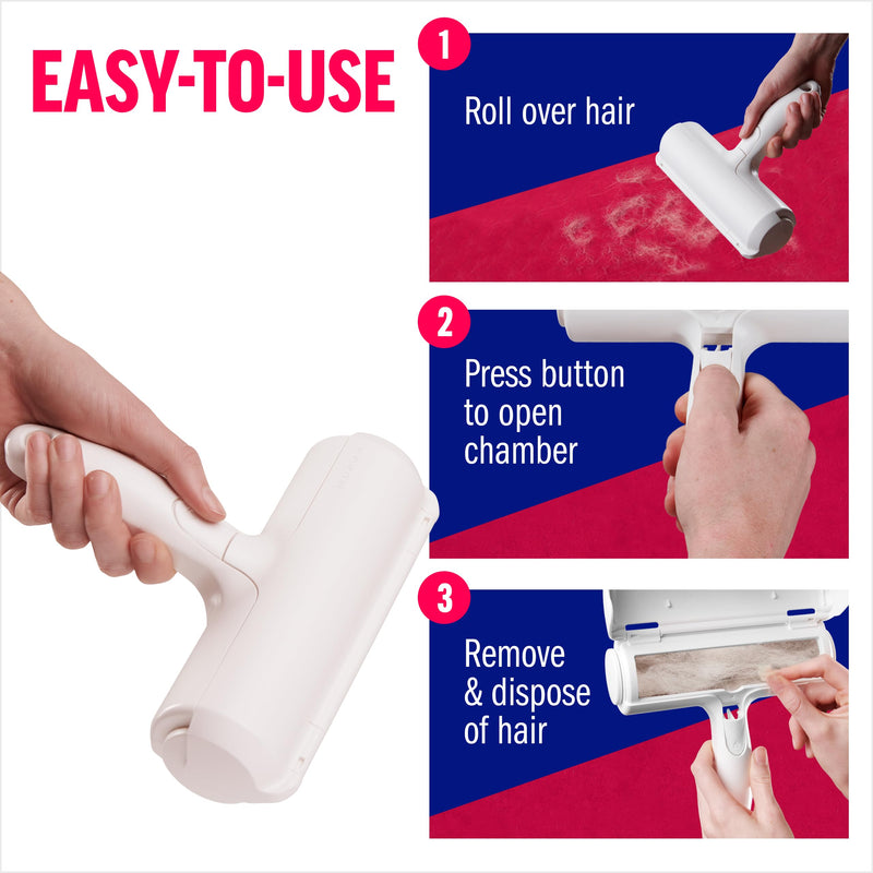 ChomChom Roller & Detailer Bundle - Pet Hair Remover and Reusable Lint Roller - ChomChom Cat and Dog Hair Remover for Furniture, Couch, Carpet, Clothing and Bedding - Multi-Surface Fur Removal Tool Black Detailer - PawsPlanet Australia