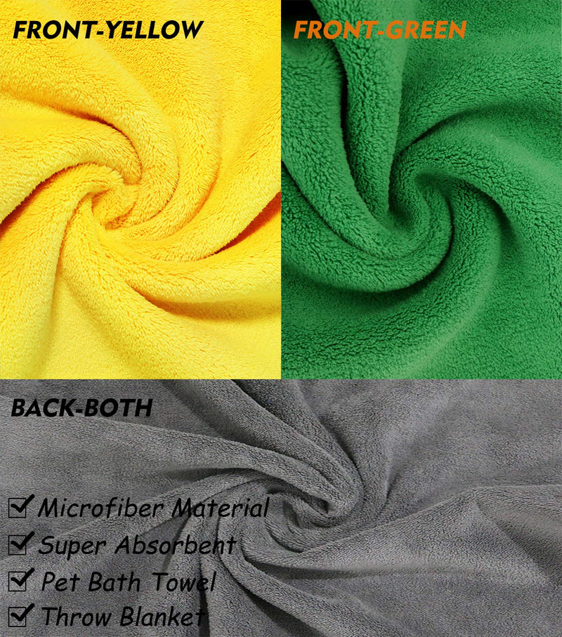 Kwispel 2 Pack Dog Towels Super Absorbent Pet Bath Towel Microfiber Dog Drying Towel for Small Medium Large Dogs and Cats, Machine Washable 2 x Small - PawsPlanet Australia
