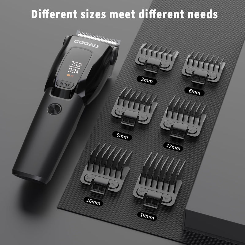 Dog Clippers for Grooming Heavy Thick Hair & Coats, 7500rpm Low Noise Cordless Pet Shaver, Dog Grooming Kit with Paw Trimmer Nail Grinder for Small Large Dogs Black&white - PawsPlanet Australia