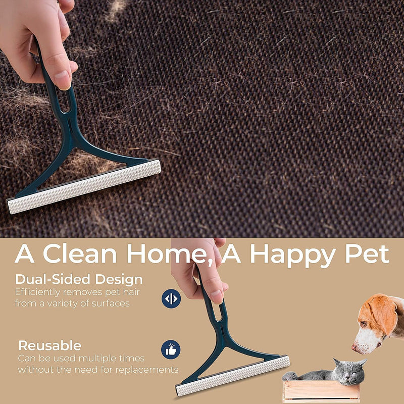 2-in-1 Pet Hair Remover Set - Pet Hair Removal Gloves – Electrostatic Grooming Gloves & Lint Remover Brush to Clean Cat & Dog Hair on Couch, Furniture, Carpet, Rug, Pet Bed, Curtain, & Upholstery - PawsPlanet Australia