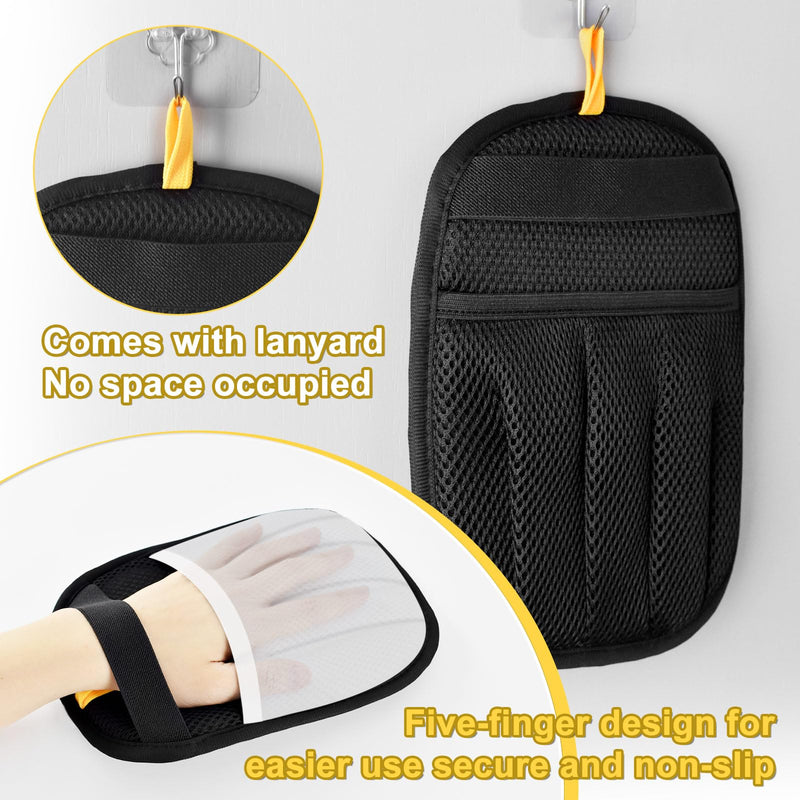 2025 Upgraded Five-Finger Pet Hair Remover Electrostatic Gloves, Pet Hair Removal Glove for Dog Cat Grooming, Durable Dogs Cats Hair Removal Tool for Furniture Car Couch Carpet Clothes, 2 PCS - PawsPlanet Australia