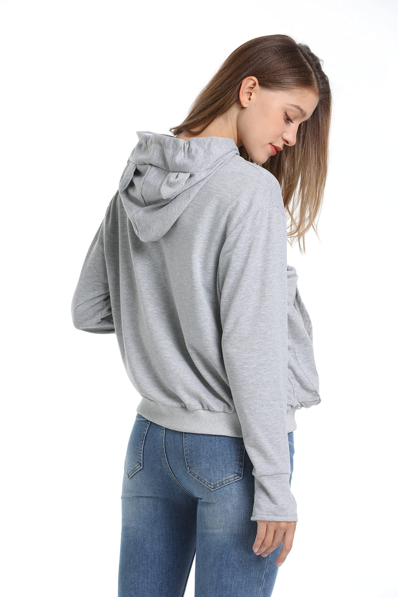 ALYC Unisex Hoodies Pet Holder Cat Dog Kangaroo Pouch Carries Pullover with Cat Printing Sweatshirt (Light Grey, XXL) Light Grey XX-Large - PawsPlanet Australia