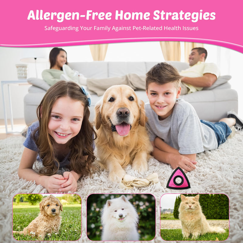 Mini Pet Hair Remover Dog Hair Remover Cat Hair Remover Triangle Car Detailing Pet Hair Remover for Couch Pet Hair Remover for Carpet Car Detailing Interior Couch Bed Furniture Lint (Pink) Pink - PawsPlanet Australia