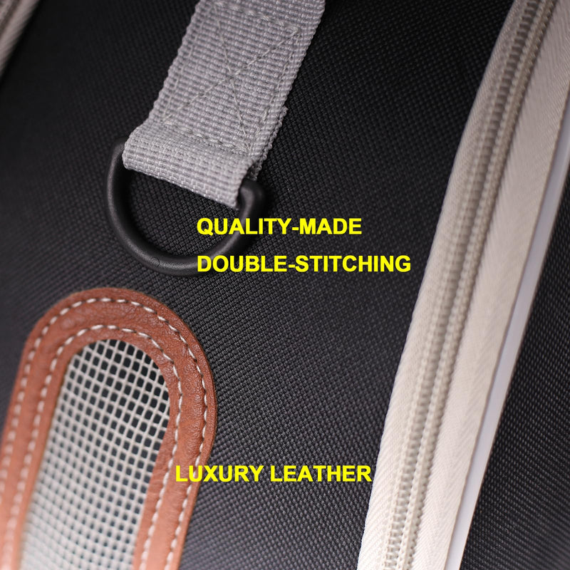 Guinea Pig Travel Carrier Cage, Portable Carry Bag for Two (2) Pigs, Reptile Bearded Dragon Lizard Carrier Bag for Small Animals Hamster Hedgehog Bird Bunny Kitten (Black, Typical Oxford) Black