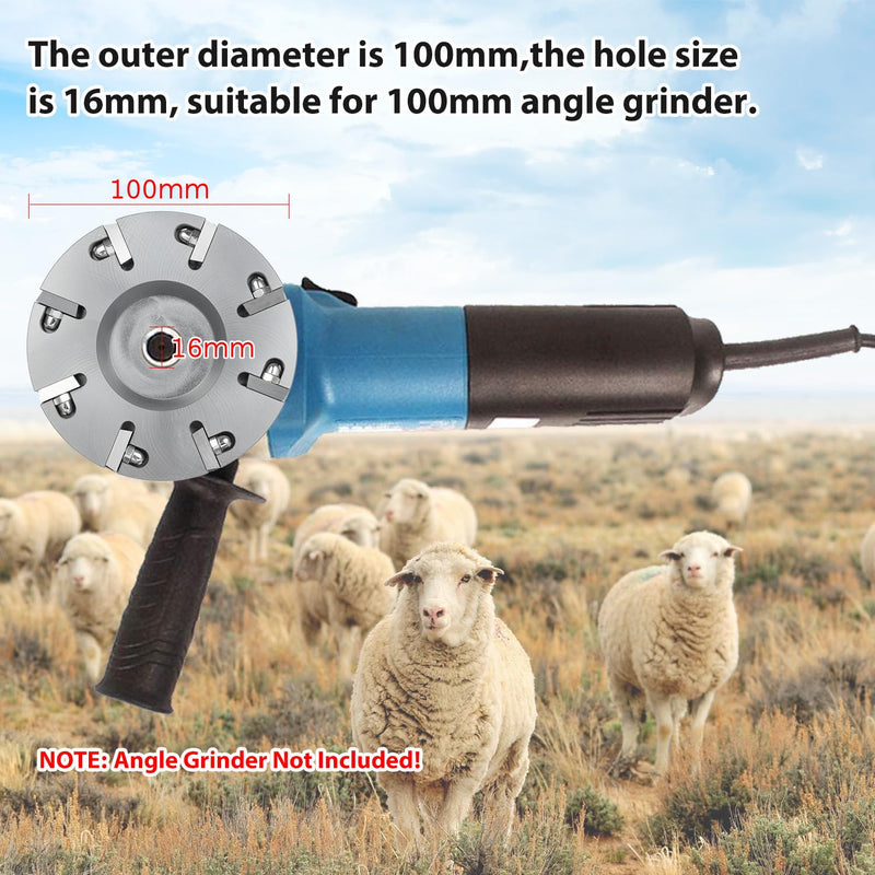 8 Blades Livestock Hoof Trimming Grinding Wheel Sheep Cattles Horses Cow Trimming Plate Wood Carving Disc Aluminum Alloy Electric Angle Grinder Attachments Tool