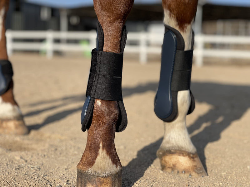 Ride Now Horse Tendon Boots Open Front/Fetlock Boot for Horse Set of 4 Cob Navy - PawsPlanet Australia