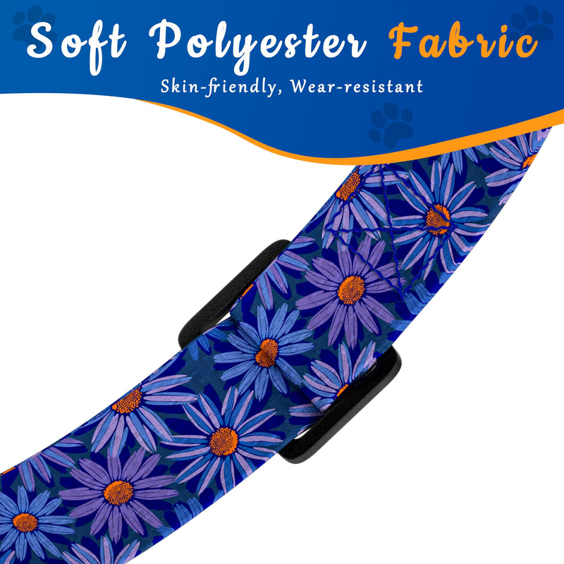 Dog Collar, Classical Indian Spirit Boys Girls Puppy Collar for Small Medium Large Dogs, Adjustable Soft Basic Pet Collar with Safety Buckle for Male Females(Purple,S) Small (Neck 10-16", Width 3/4") Purple - PawsPlanet Australia