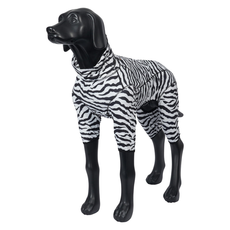 Rukka Pets Zebra Overall Dog Overall Black and White 55