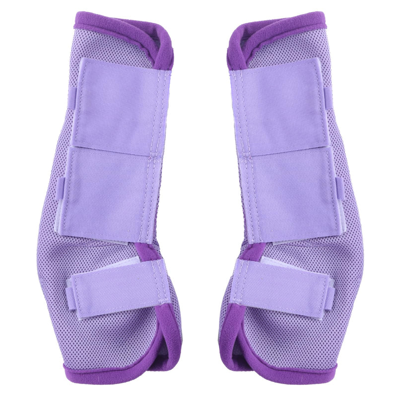 Horse Fly Boots Set of 4, Breathable Comfy Mesh Fly Boots for Horses, Non-Slip Horse Fly Leggings No More Stomping & Horsefly Nuisance Violet Full