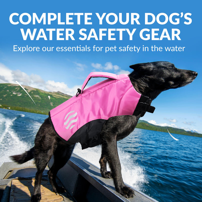 Waterproof Dog Life Jacket with Engineered Support System - High Visibility Dog Life Vest Made from Durable Oxford Fabric - Features Adjustable Velcro Straps & Advanced Safety Features (Medium) Medium Pink - PawsPlanet Australia