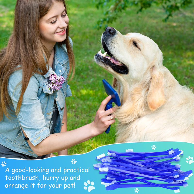 80 Pcs Small Dog Toothbrush Pet Tooth Brush Dual Headed Dental Hygiene Brushes Soft Grooming Bristles Long Handle Tooth Brush for Cat Puppy Kitten Teeth Cleaning Dental Oral Cleaning - PawsPlanet Australia