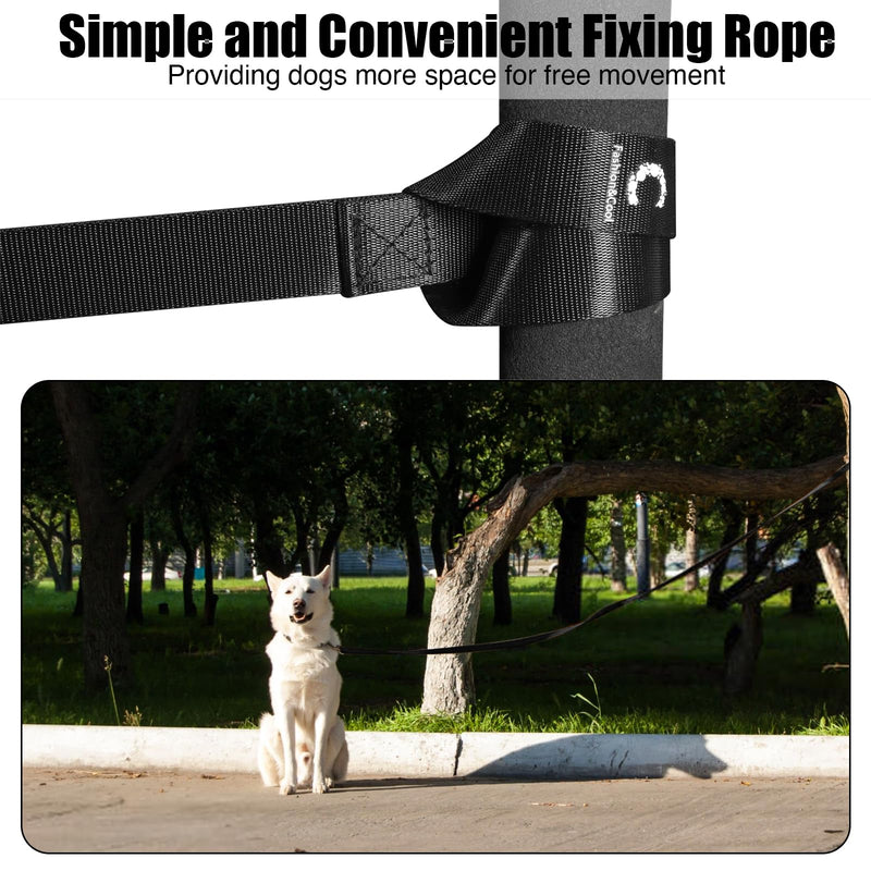 Nylon Dog Training Leash, Traction Rope, 9 Feet Long, 1 Inch Wide, for Small, Medium and Large Dogs, Heavy Duty Dog Lead for Walking, Running, and Training Black - PawsPlanet Australia