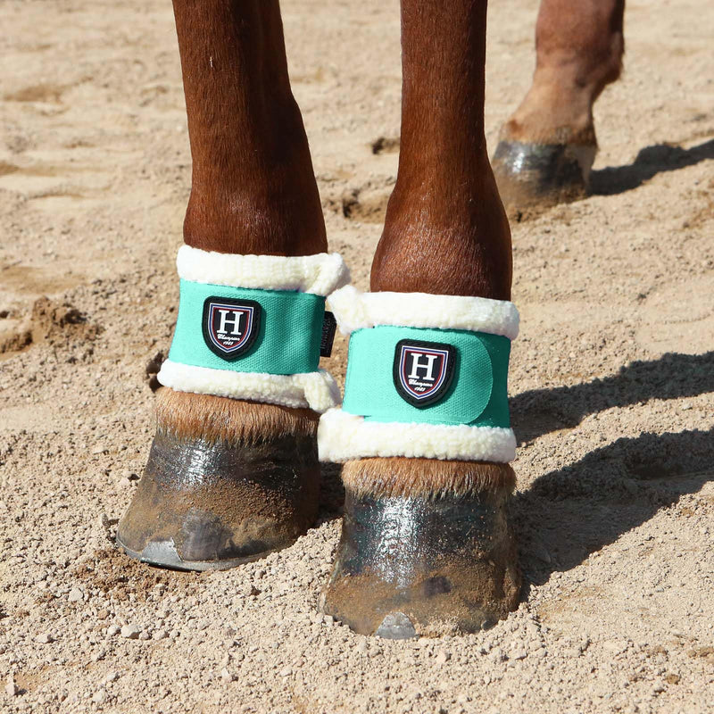 Harrison Howard Essential Premium Horse Pastern Wraps with Berber Fleece Lining Sold in Pairs Mint - PawsPlanet Australia