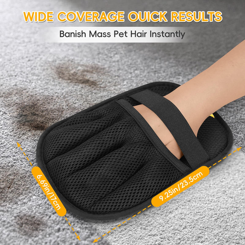 2 Pcs Pet Hair Removal Glove, Magic Brush Electrostatic Pet Hair Remover Glove, Reusable Dog Cat Hair Fur Remover Mitt, Pet Grooming Cleaning Gloves, Pet Hair Cleaner Removal Tool for Couch, Furniture - PawsPlanet Australia