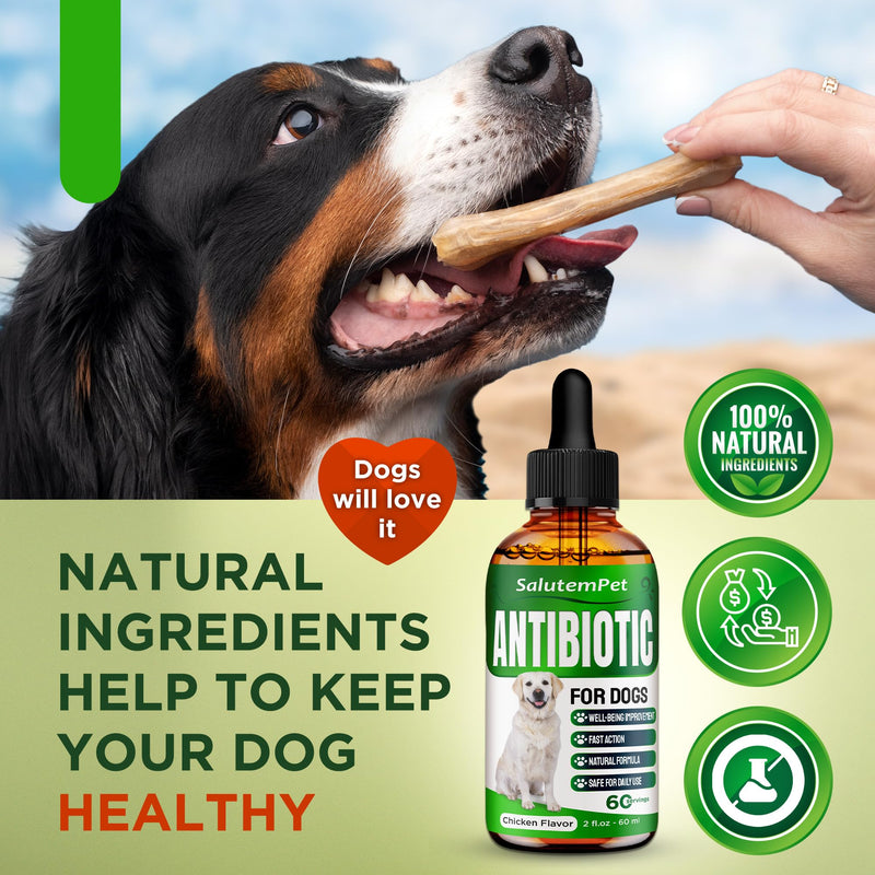 Natural Antibiotics for Dogs | Dog Antibiotics | Supports Dog Allergy Relief | Dog Itch Relief | Dog Allergy Support | Dog Multivitamin | Pet Antibiotics | Dog Antibiotics | 2 Oz Chicken - PawsPlanet Australia