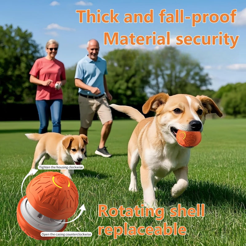 Interactive Dog Ball, Activated Automatic Rolling Ball for Dog, Self Moving Vibrating Smart Jumping Automatic Moving Bouncing and Rotating Balls for Pets (Blue/Orange) Blue/orange - PawsPlanet Australia