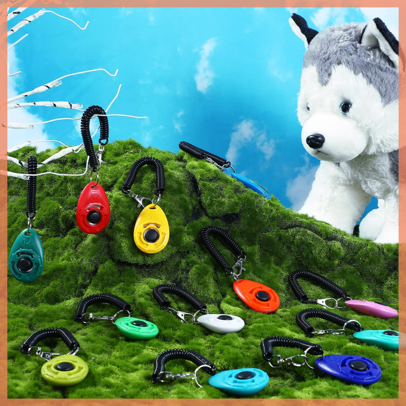30 Pcs Dog Training Clicker Pet Training Clicker with Wrist Strap Dog Clicker Cat Clicker Pet Clicker Bird Clicker Puppy Training Supplies for Dogs Cats Horses Birds Behavioral Training Accessories - PawsPlanet Australia