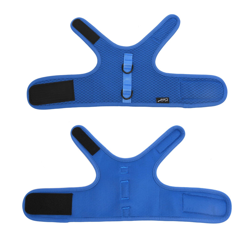 Cat Harness and Leash for Walking Escape Proof Breathable Mesh Fabric, Solid Blue, Medium, Adjustable Cat Walking Jackets, Padded Stylish Cat Vest M 5.5-9LBS Solid Blue Mesh - PawsPlanet Australia