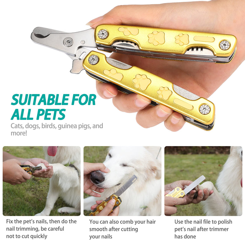 Heavy Duty Dog Nail Clippers for Thick Nail 【Cut Nails Like Butter】, Quite Sharp Pet Nail Clippers for Large Dogs, Easy & Safe Dog Nail Trimmer for Large Medium Small Dogs Cat with Nail File - PawsPlanet Australia